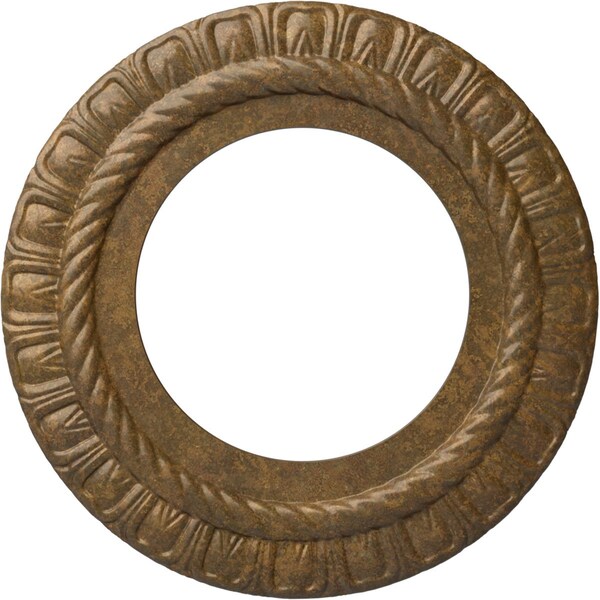 Ekena Millwork Claremont Ceiling Medallion (Fits Canopies up to 7"), 10 5/8"OD x 5 3/4"ID x 1/2"P, Rubbed Bronze CM10CLRZS - main